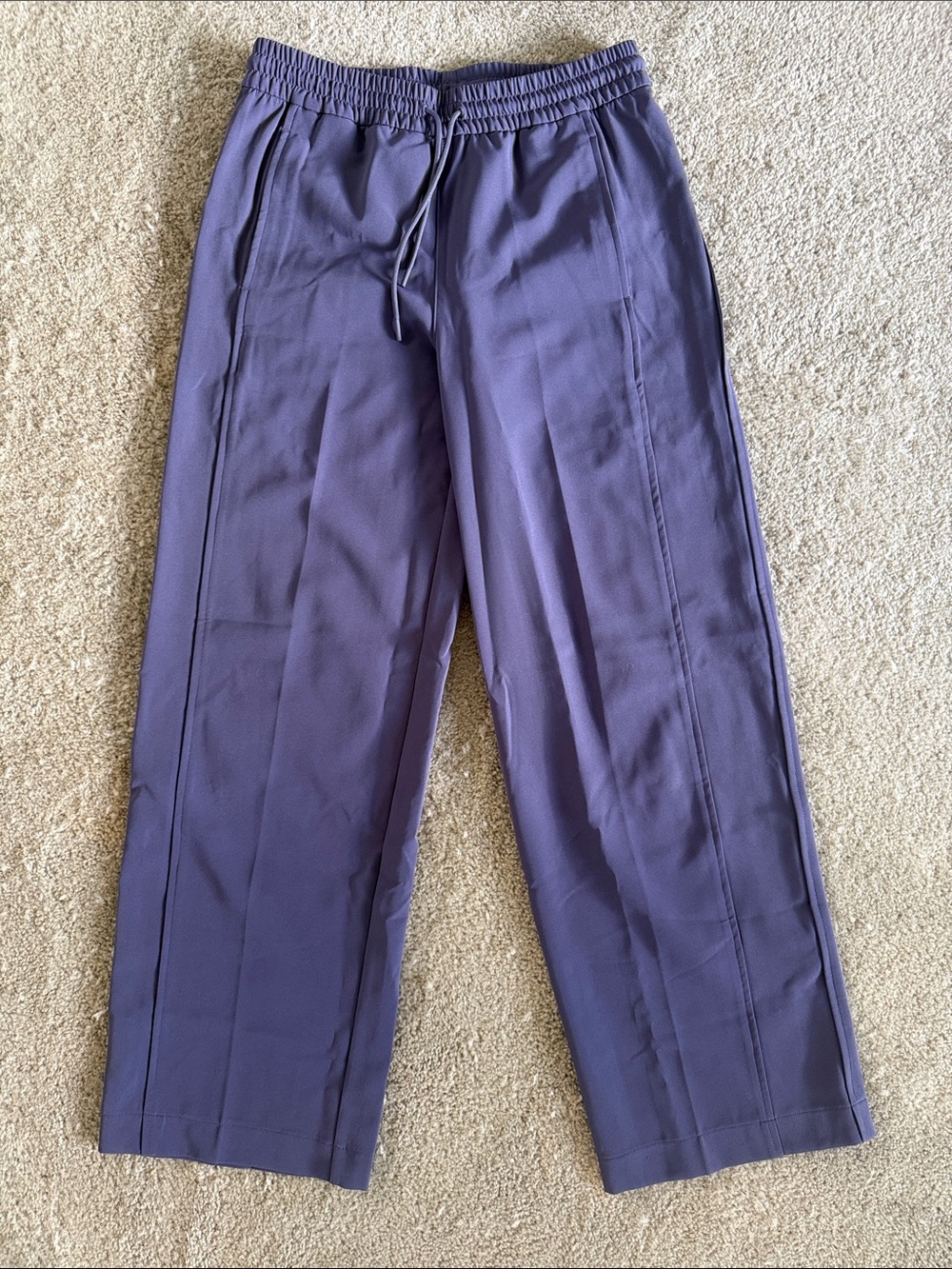 Athleta Women’s Drawstring Wide-Leg Pants in Purple